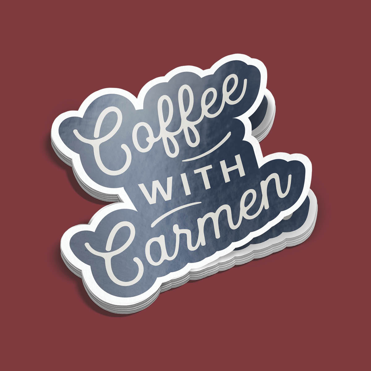 Coffee with Carmen Sticker